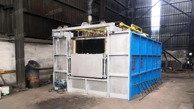 Natural gas through heating furnace
