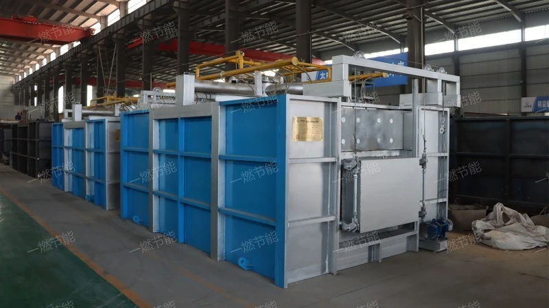 Double through heat treatment furnace