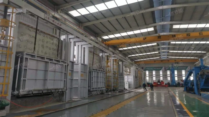 Round tube heat treatment furnace