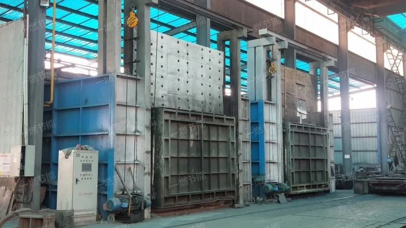 Mobile heating furnace double chamber type